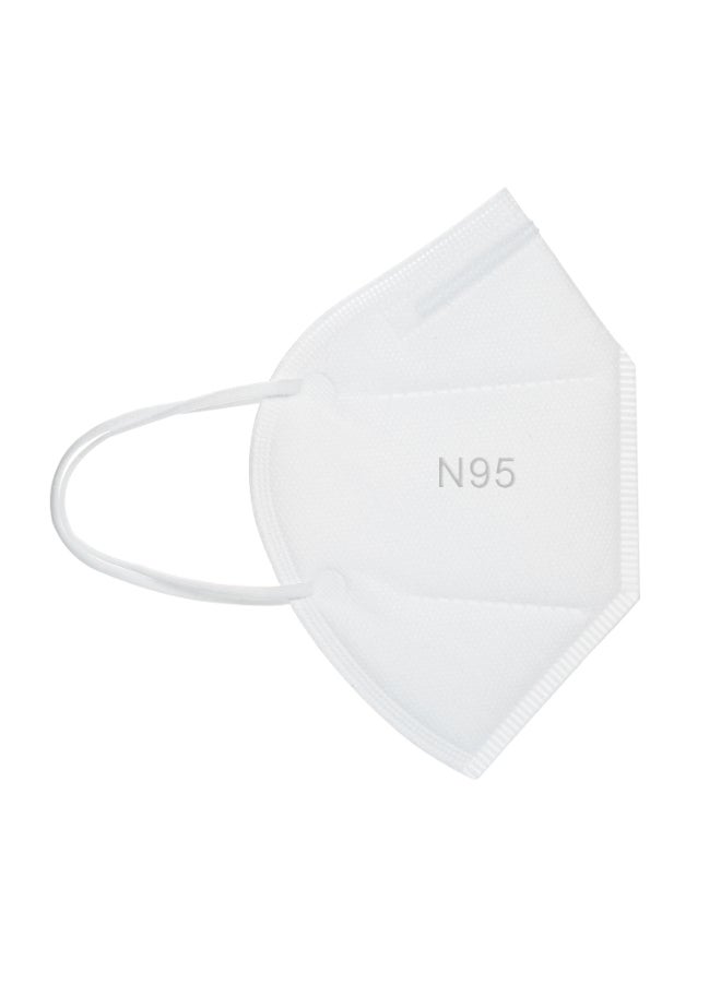 10-Piece N95 Disposable Soft Breathable Safety Mask White 20 x 10 x 10centimeter  - Image 3