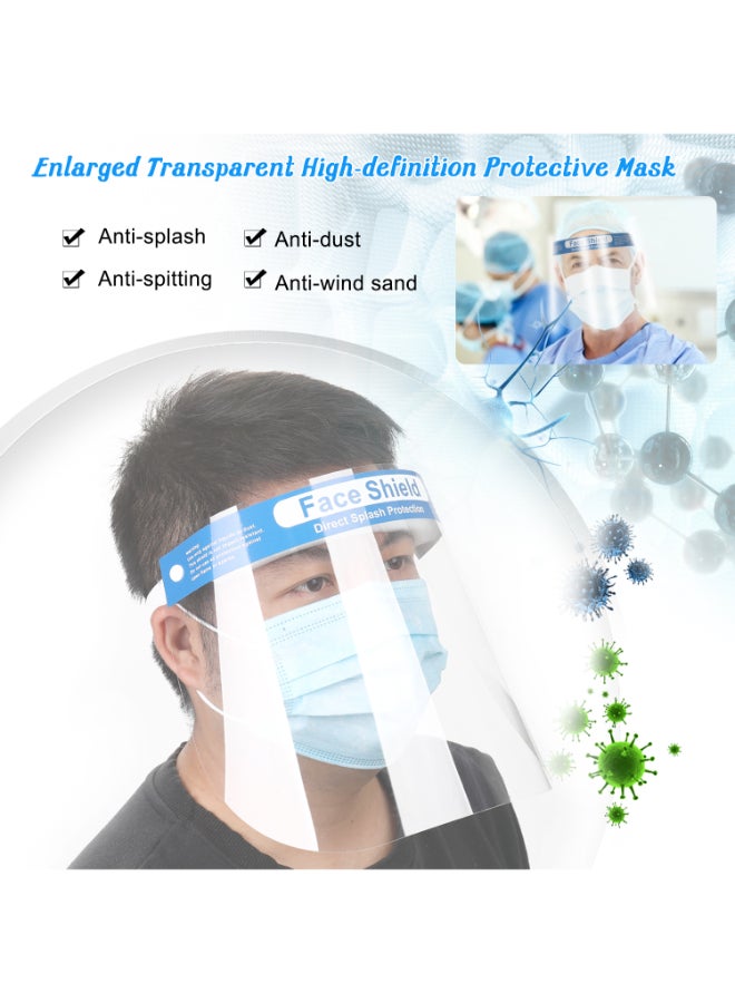 10-Piece Protective Isolation Protective Face Shield Clear 40 x 30 x 5cm  - Image 2