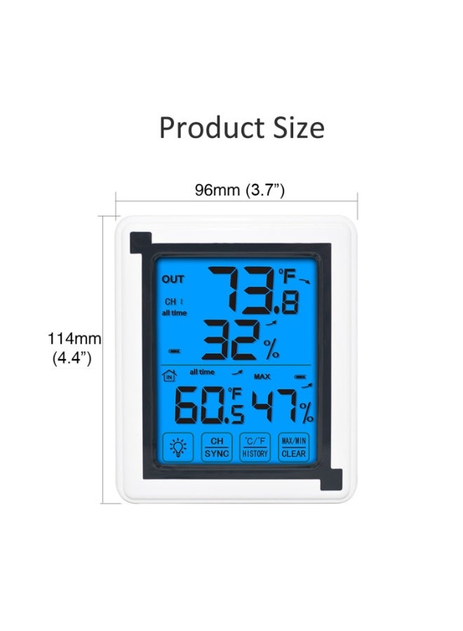 ماركة غير محددة مقياس رطوبة لاسلكي بشاشة LCD. أبيض  - Image 2
