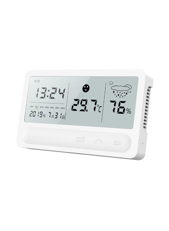 ماركة غير محددة مقياس حرارة رقمي مع ساعة منبه بشاشة LCD أبيض 16Ø³Ù†ØªÙŠÙ…ØªØ±  - Image 2