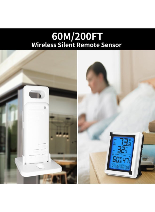 ماركة غير محددة مقياس رطوبة لاسلكي بشاشة LCD. أبيض  - Image 3