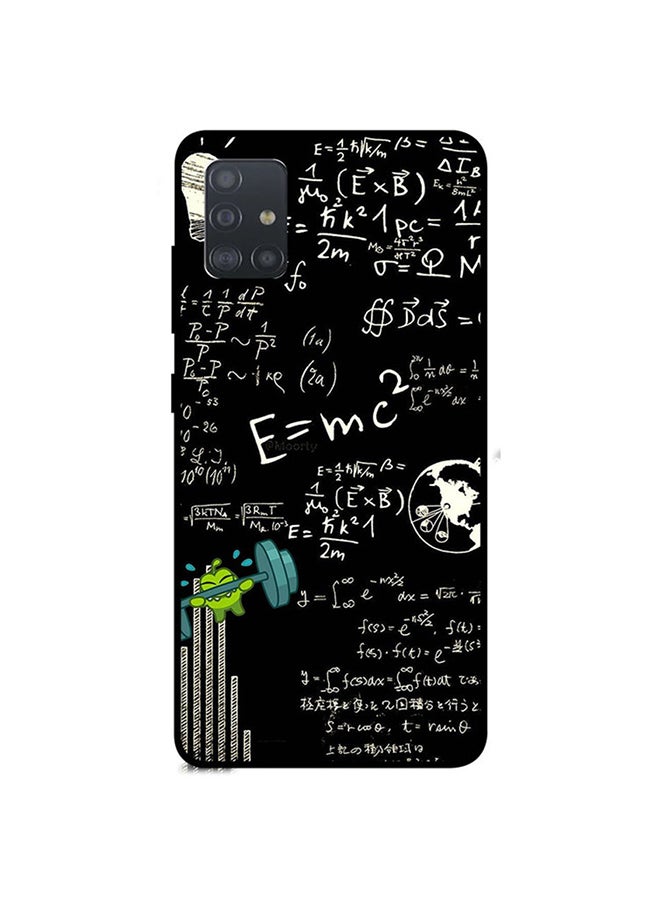 غطاء حماية واقي لهاتف سامسونج جالاكسي A71 بطبعة تصميم لمعادلات آينشتاين