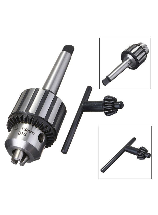 Mini Carbide Steel Self Tighten Lathe Drill Chuck Silver/Black - Image 2