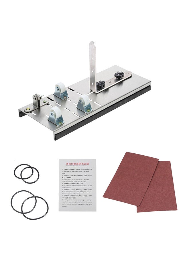 Stainless Steel Glass Bottle Cutting Tool With 3 Wheels Silver/White 30 x 16 x 5cm  - Image 1