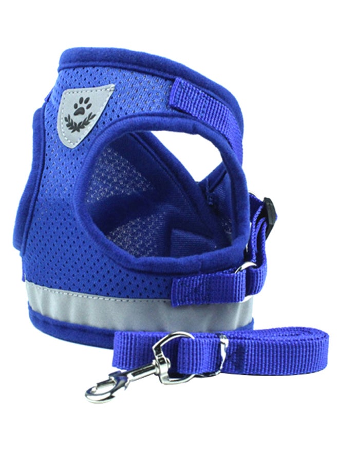 Generic Breathable Soft Harness With Strap Blue/Light Grey M  - Image 1