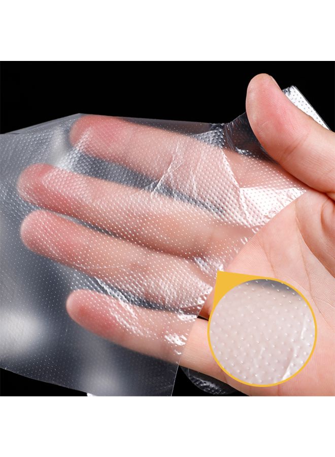 100-Piece Disposable Safety Gloves Clear 25 x 16 x 2cm - Image 2