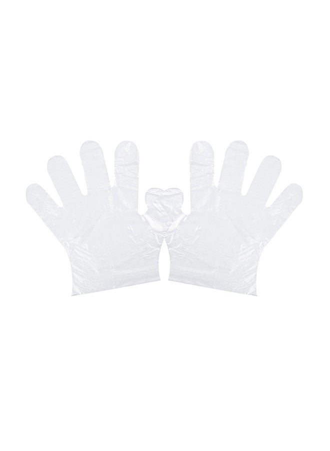 100-Piece Disposable Safety Gloves Clear 25 x 16 x 2cm - Image 1