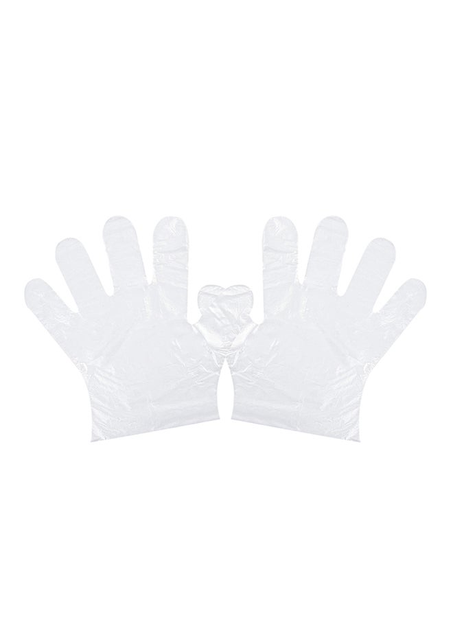 200-Piece Disposable Transparent Gloves Clear 24 x 14 x 4cm - Image 1