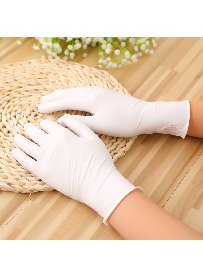 50-Piece Disposable Gloves White M - Image 3