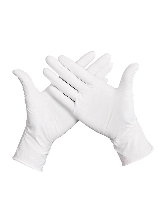 50-Piece Disposable Gloves White L  - Image 1