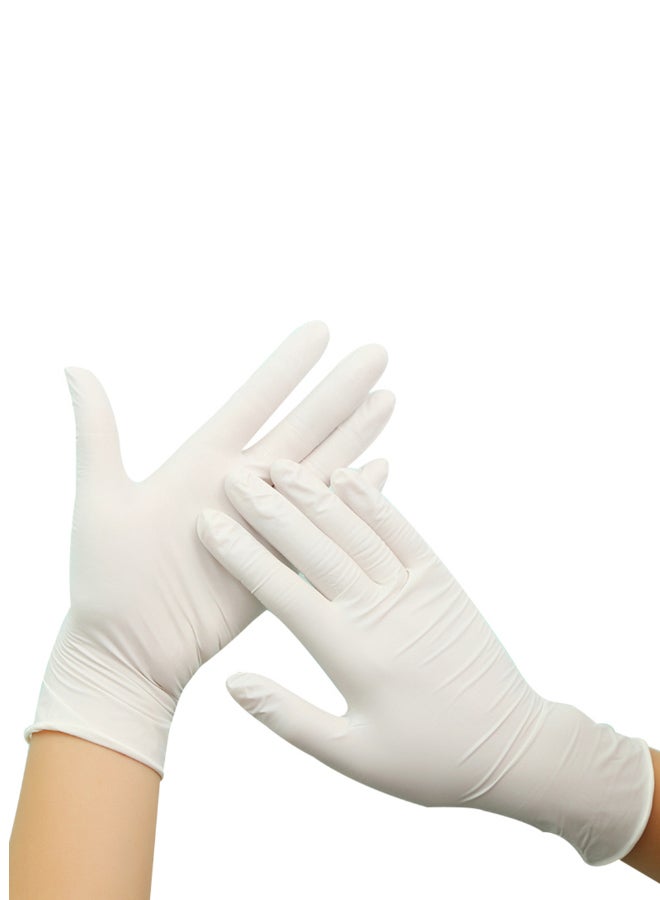 50-Piece Disposable Gloves White L  - Image 2