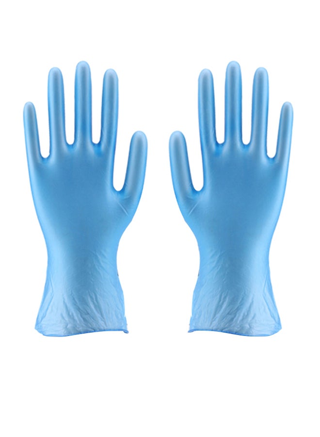 100-Piece Disposable Nitrile Gloves Blue 22 x 12 x 6.8cm  - Image 1