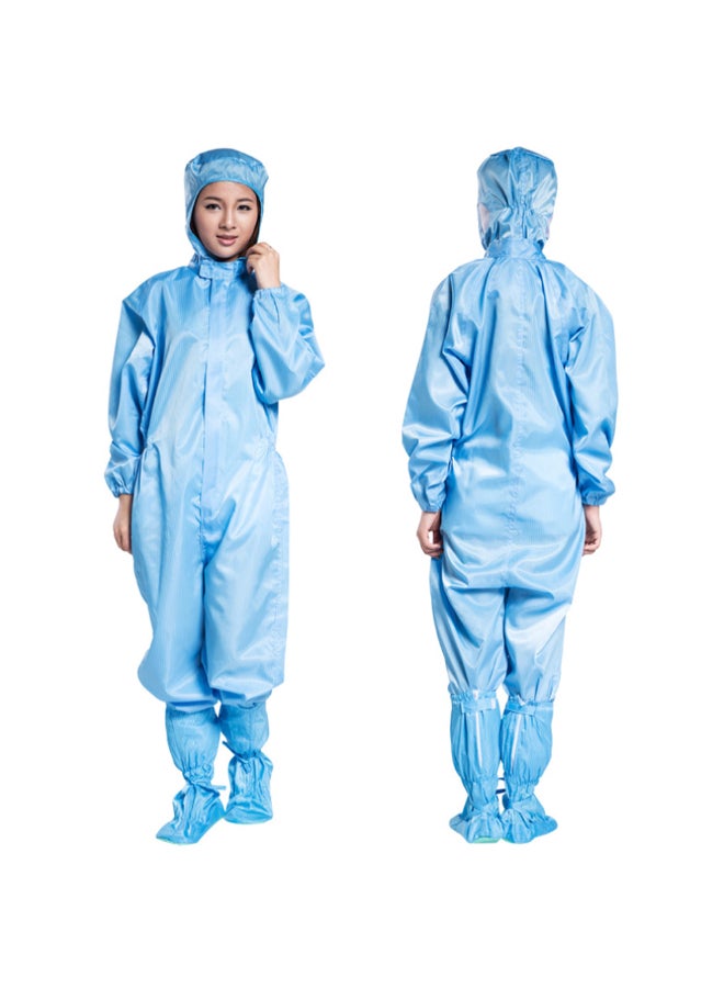 Protective Coverall Staticproof Bodysuit Blue 40 x 30 x 2cm