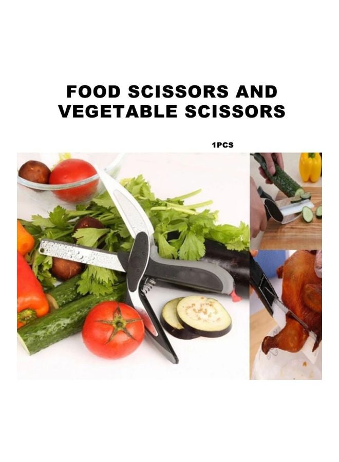 Stainless Steel Food Scissors Black/Silver 250x200x40mm - Image 4
