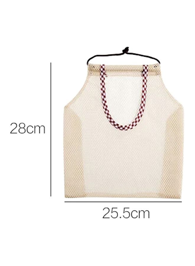 2-Piece Polyester Storage Hanging Bag Beige/Purple/White 25.5x28cm  - Image 5