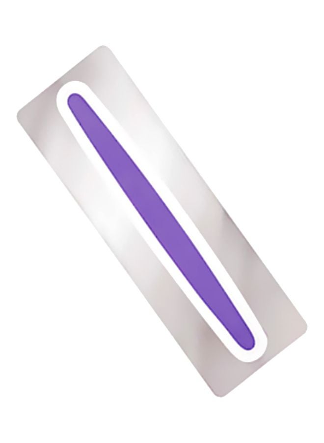 3-Piece Stainless Steel Cake Smoothing Scraper Set Silver/Purple - Image 1