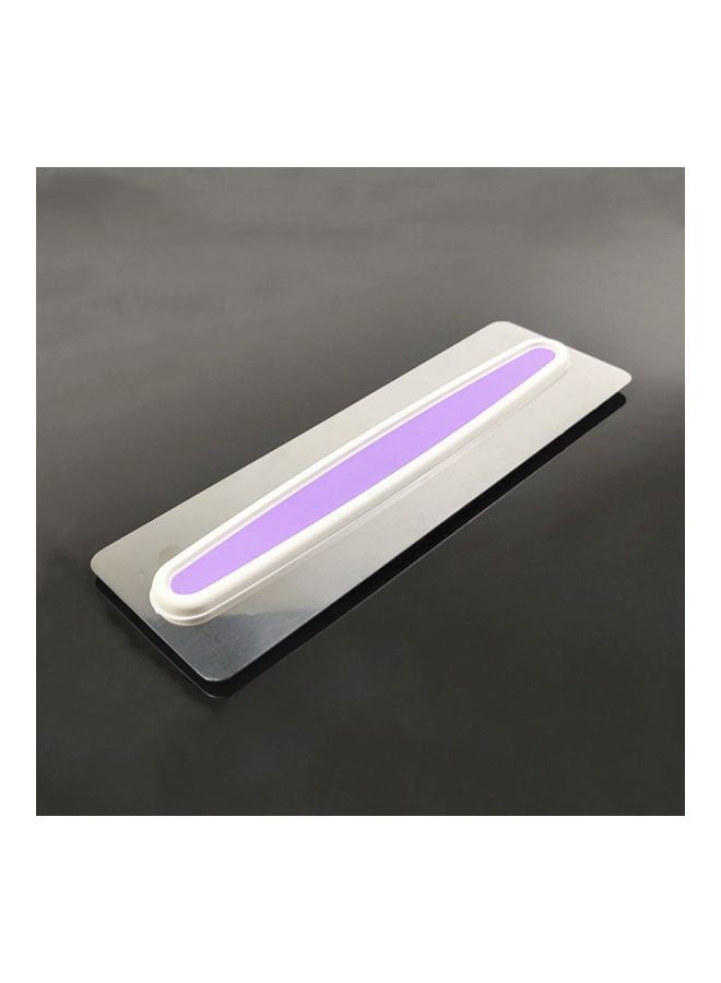 3-Piece Stainless Steel Cake Smoothing Scraper Set Silver/Purple - Image 4
