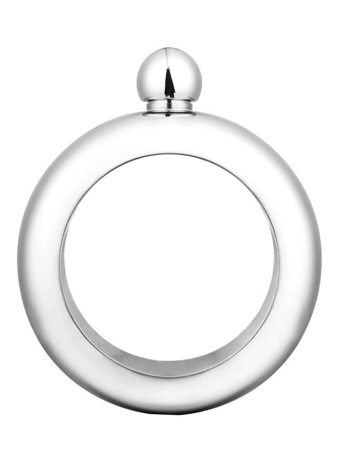 Stainless Steel Bangle Bracelet Flask Silver  - Image 1