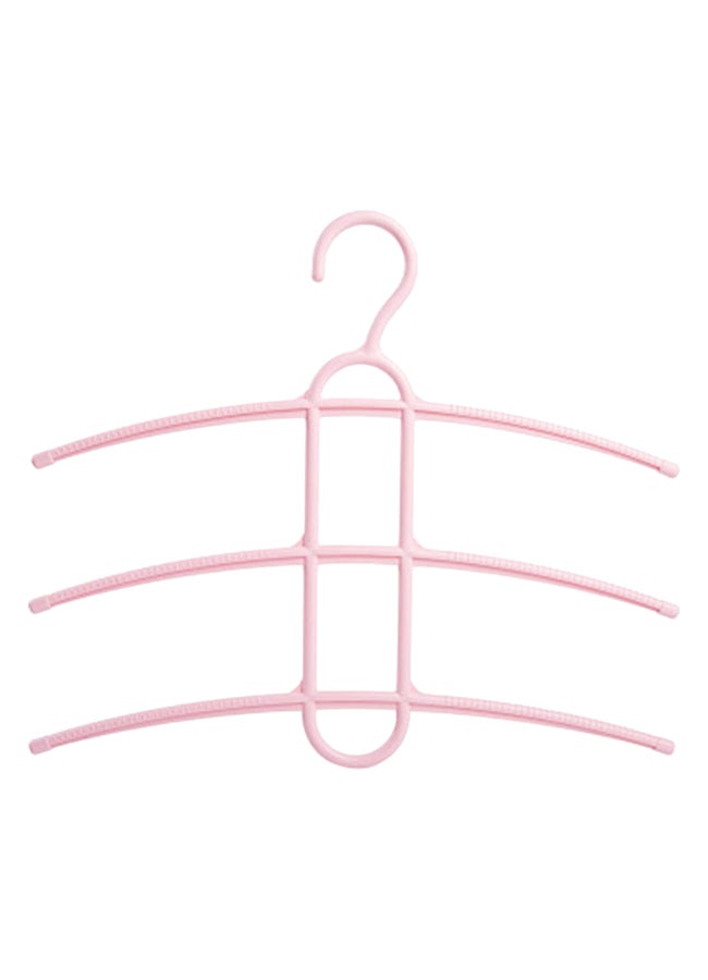 علاقة ملابس على شكل عظمة سمكة مكون من 3 طبقات وردي 40 x 35سم