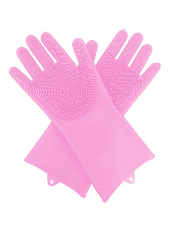 Pair Of Silicone Gloves Pink 30x6x3cm