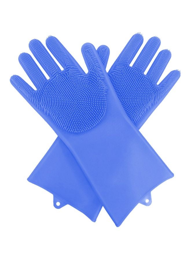 Pair Of Silicone Gloves Blue 35x8x3cm
