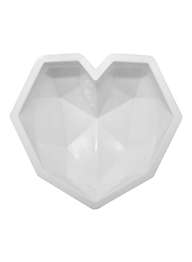 3D Diamond Heart Shaped Mold White 22x22x5cm - Image 2