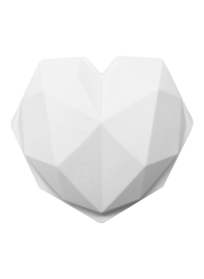 3D Diamond Heart Shaped Mold White 22x22x5cm - Image 1