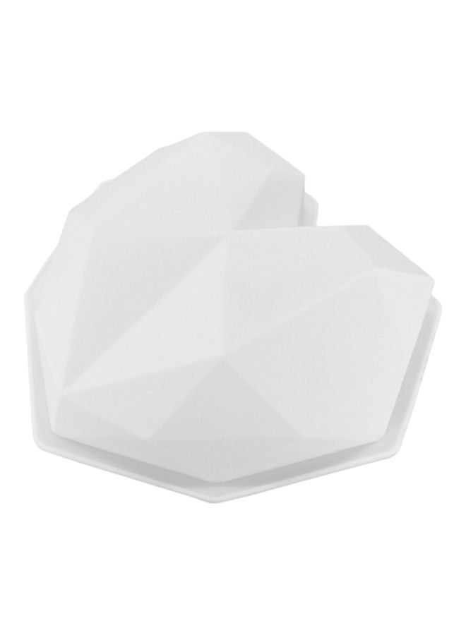 3D Diamond Heart Shaped Mold White 22x22x5cm - Image 3