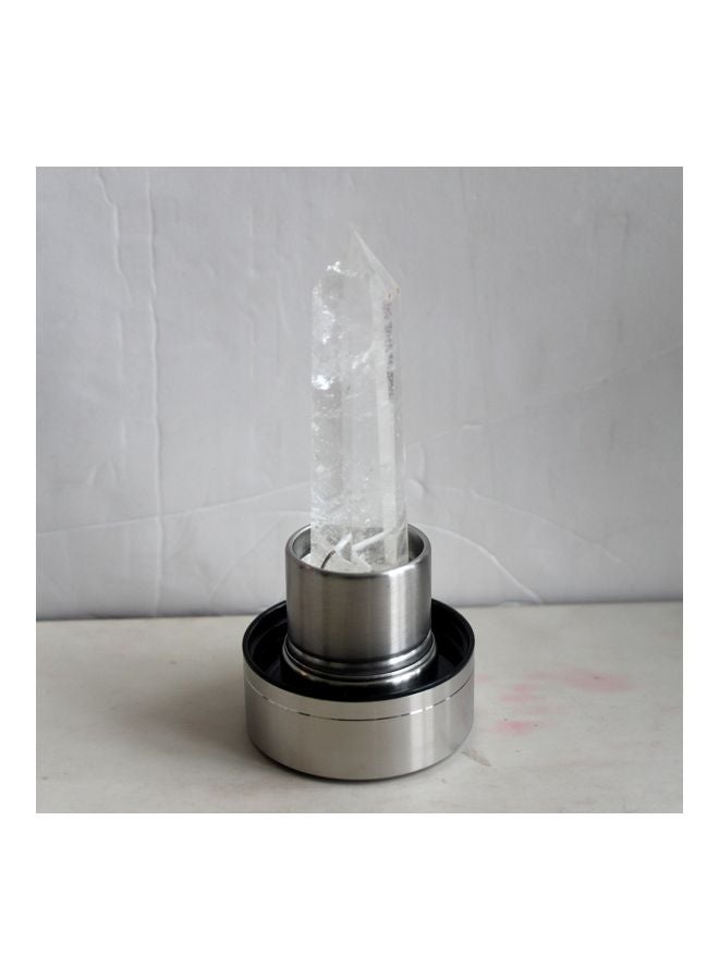 Gemstone Healing Water Bottle Clear/Silver 500ml - Image 3