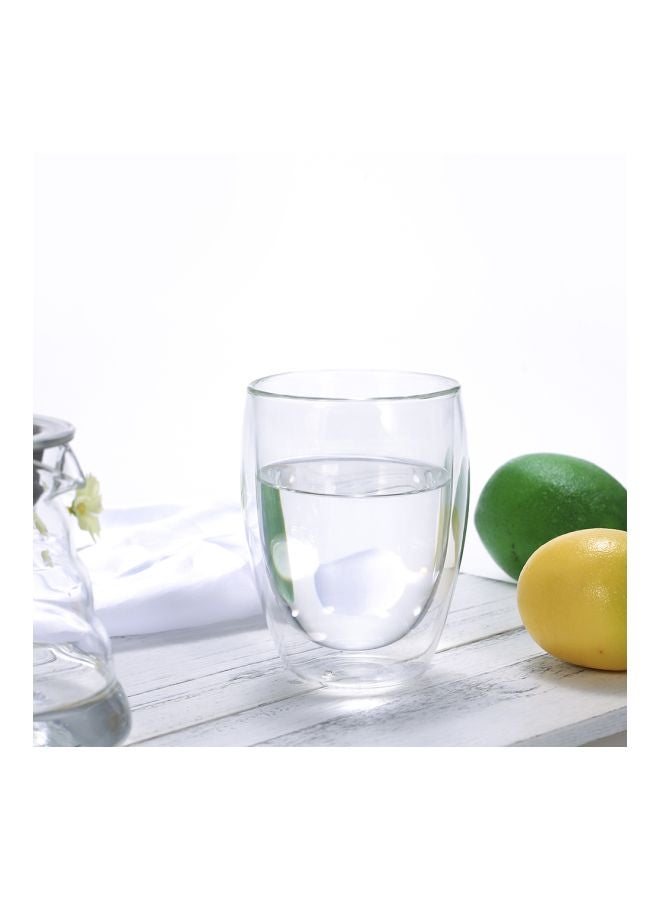 450ML Borosilicate Double Wall Coffee Tea Cup Clear 450ml - Image 4