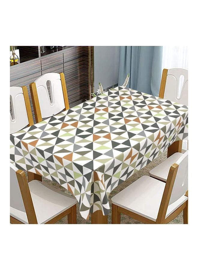 Printed Microfiber Tablecloth White/Green/Brown 240x140cm - Image 2