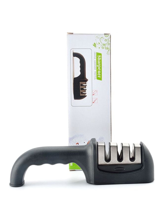 Chuyifang Three Section Knife Sharpener Black/Silver 15x8x5cm - Image 2