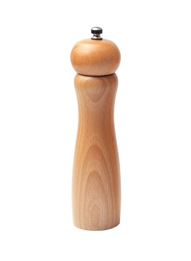 Chuyifang Wooden Pepper Bottle Beige/Silver 8inch - Image 1
