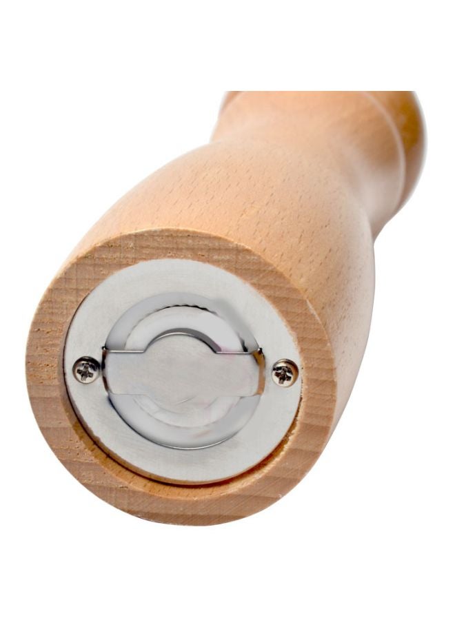 Chuyifang Wooden Pepper Bottle Beige/Silver 8inch - Image 2