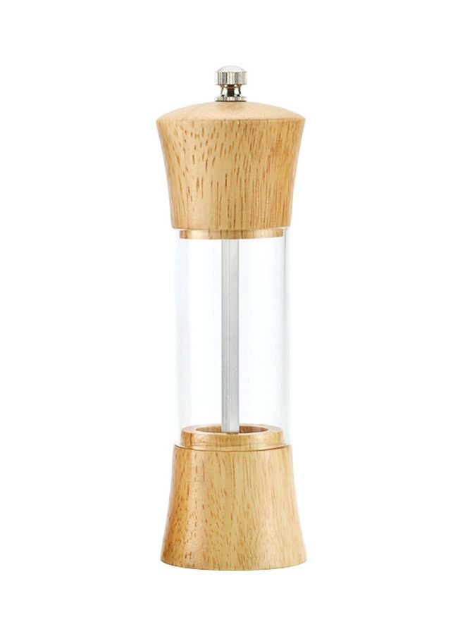 Chuyifang Wooden Pepper Mill Beige/Clear/Silver 15x8x5cm - Image 1
