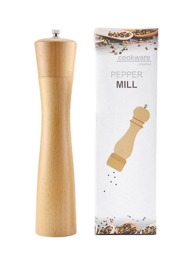 Chuyifang Wooden Pepper Mill Beige/Silver 10inch - Image 2