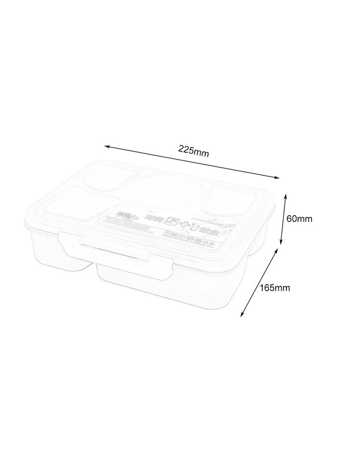 Generic - Portable Microwave Lunch Box Pink/White/Clear 22.5x16.5x6centimeter - Image 1