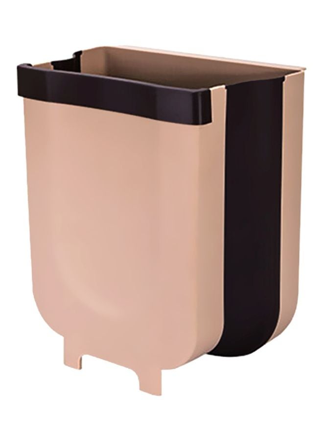 Generic Plastic Trash Bin Beige 17.5x25.3x28.6cm  - Image 1