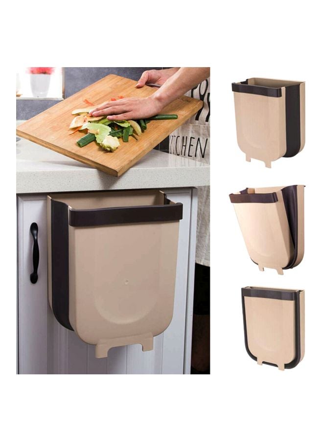 Generic Plastic Trash Bin Beige 17.5x25.3x28.6cm  - Image 3