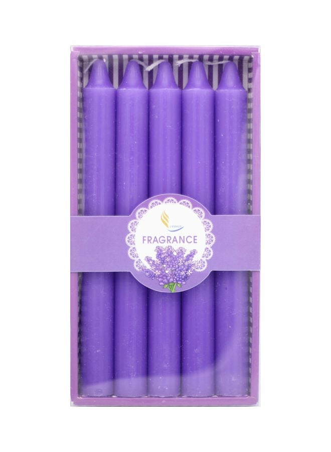 مجموعة من 5 شموع معطرة أرجواني 19x2سم