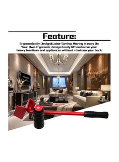 Generic 5-Piece Furniture Lifter Slider Set Red 32x9cm  - Image 5