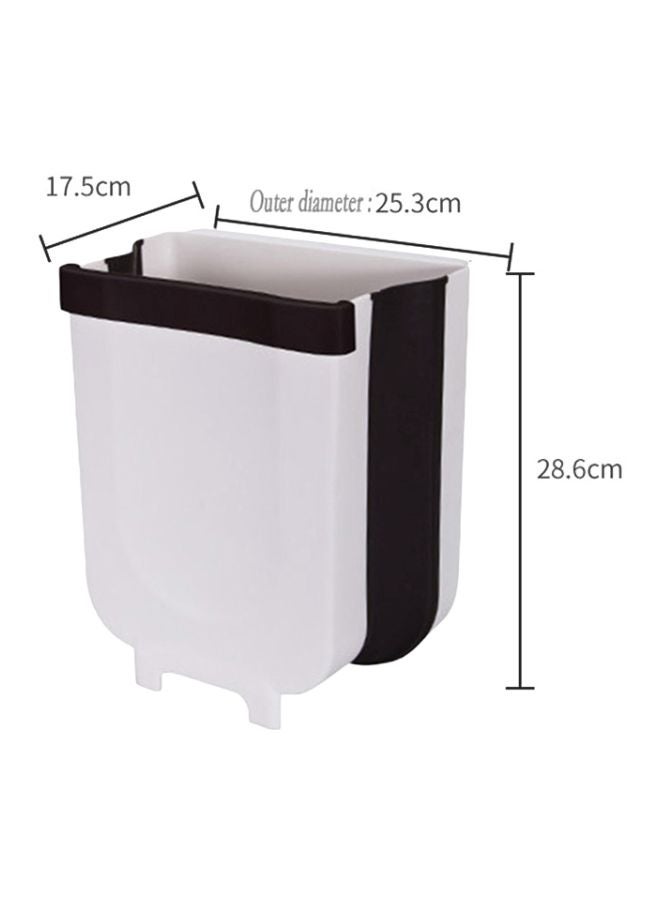 Generic Hanging Plastic Trash Can White/Black  - Image 2
