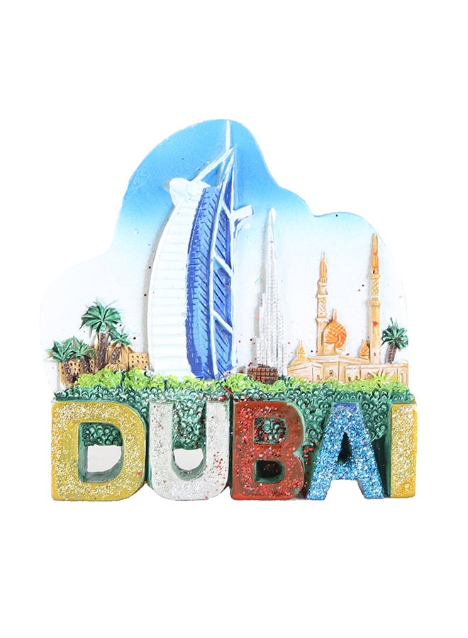 Al Jaber Dubai Design Fridge Magnet Blue L-6.5/H-7cm 