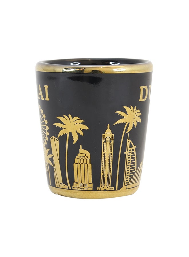 Al Jaber Glass Shooter Design Dubai black & gold H-5.5/W5cm - Image 2