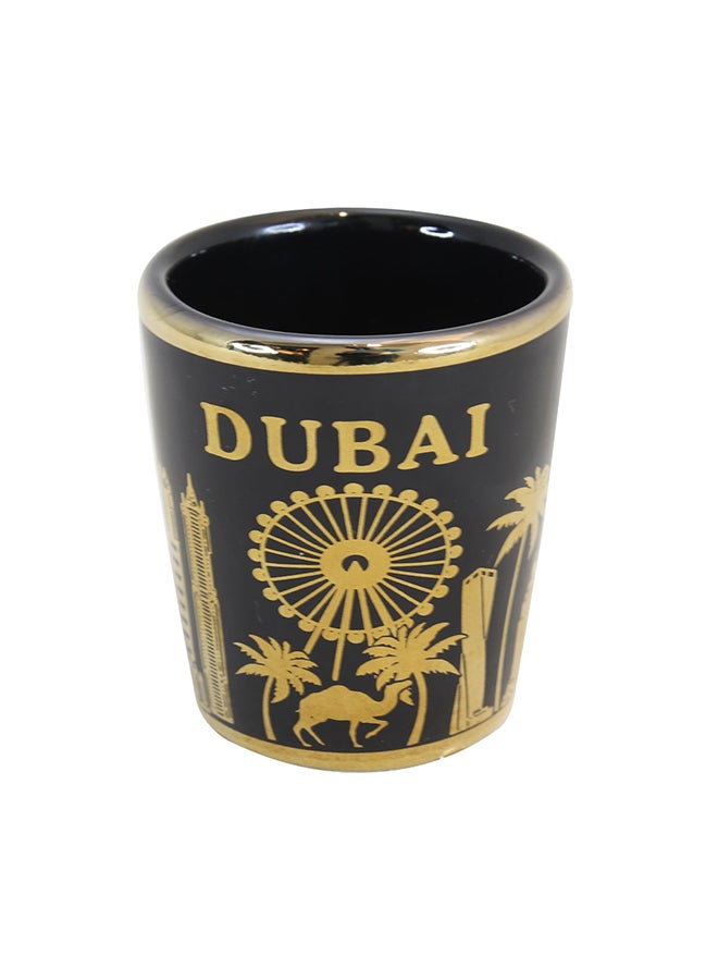 Al Jaber Glass Shooter Design Dubai black & gold H-5.5/W5cm - Image 3