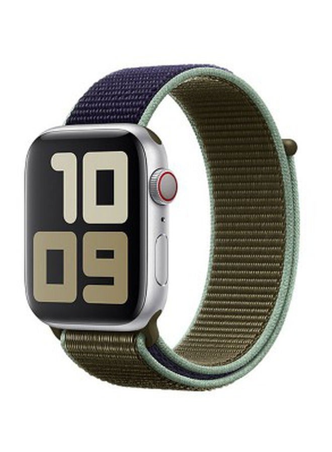 MARGOUN - Henlein Series Replacement Smartwatch Band For Apple 42/44 mm Blue/Olive - Image 1