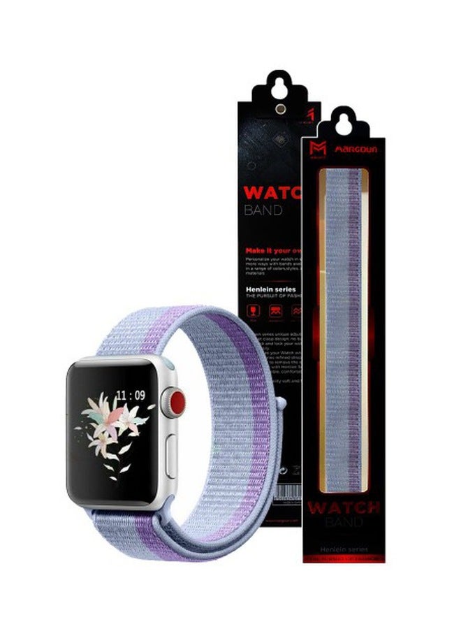 MARGOUN - Henlein Series Replacement Smartwatch Band For Apple 42/44 mm Blue/Grape - Image 1