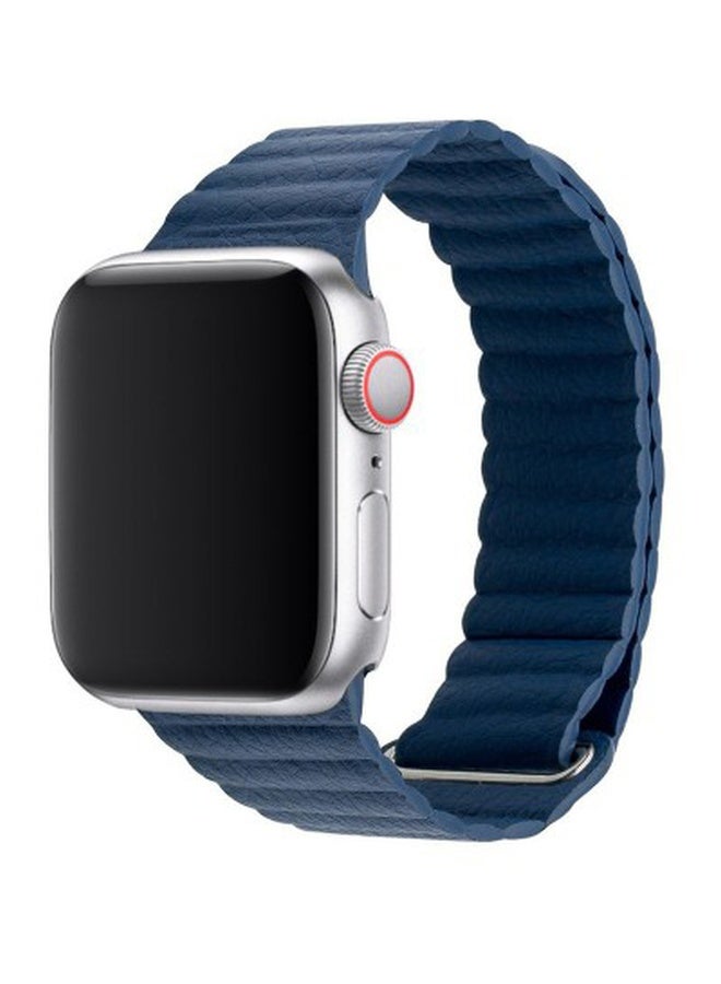 MARGOUN - Henlein Series Replacement Band For Apple Watch 42/44mm Dark Blue - Image 1