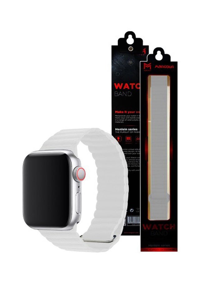 MARGOUN - Henlein Series Replacement Band For Apple Watch 42/44mm White - Image 1