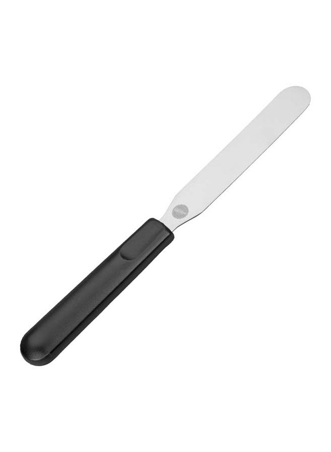 Stainless Steel Straight Spatula Black/Silver 11inch